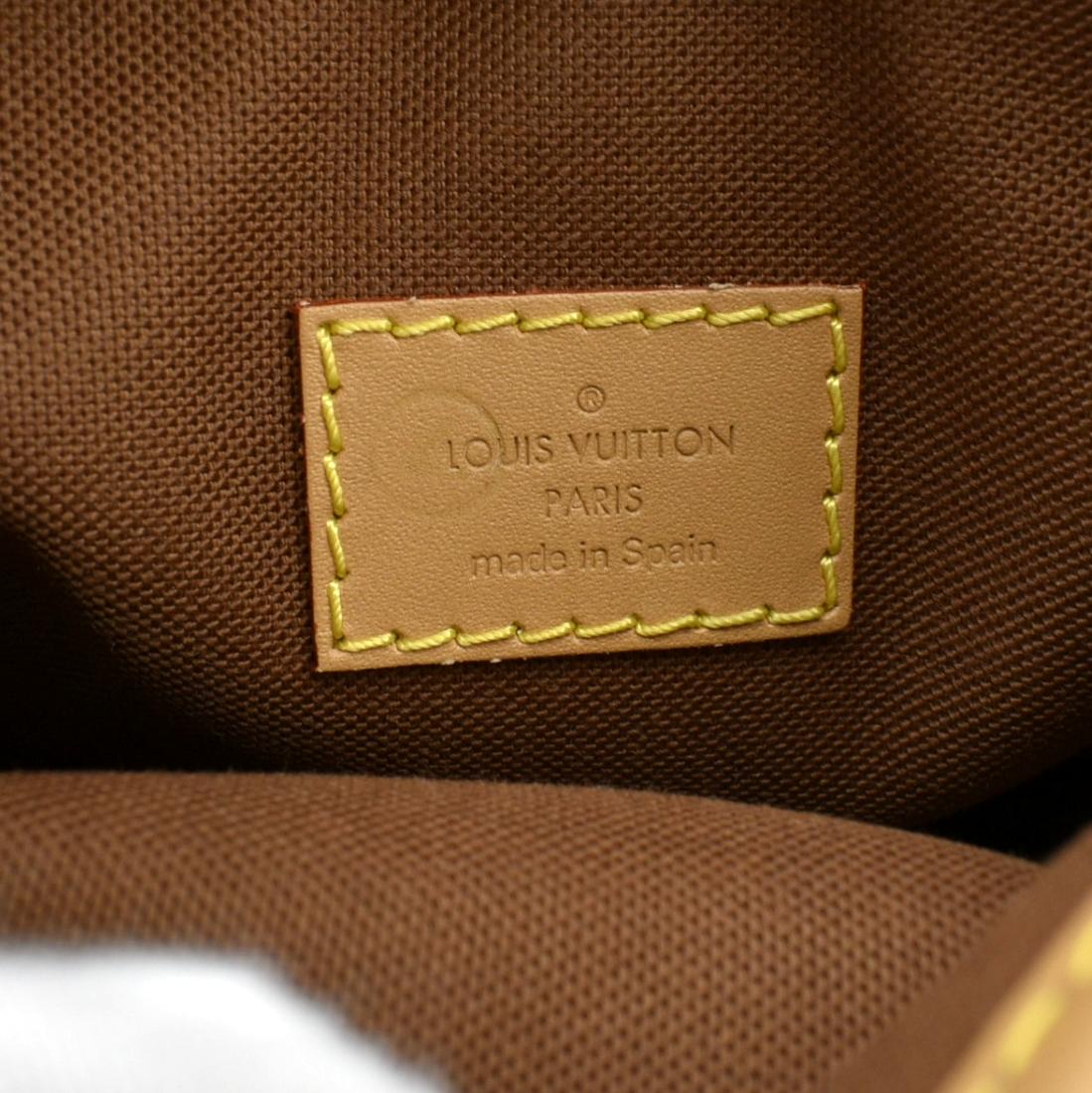 LOUIS VUITTON Fold Me Pouch Monogram Canvas Shoulder Bag Brown