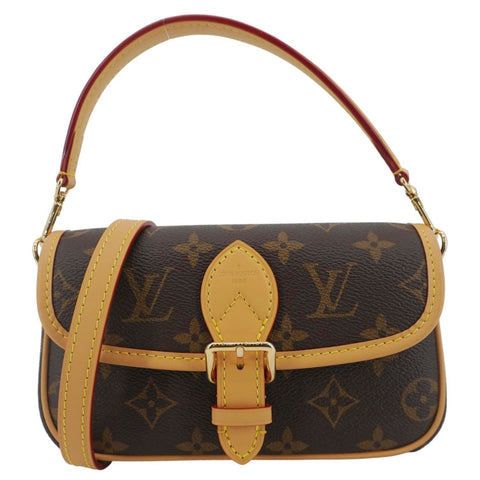 LOUIS VUITTON Nano Diane Monogram Canvas Shoulder Bag Brown
