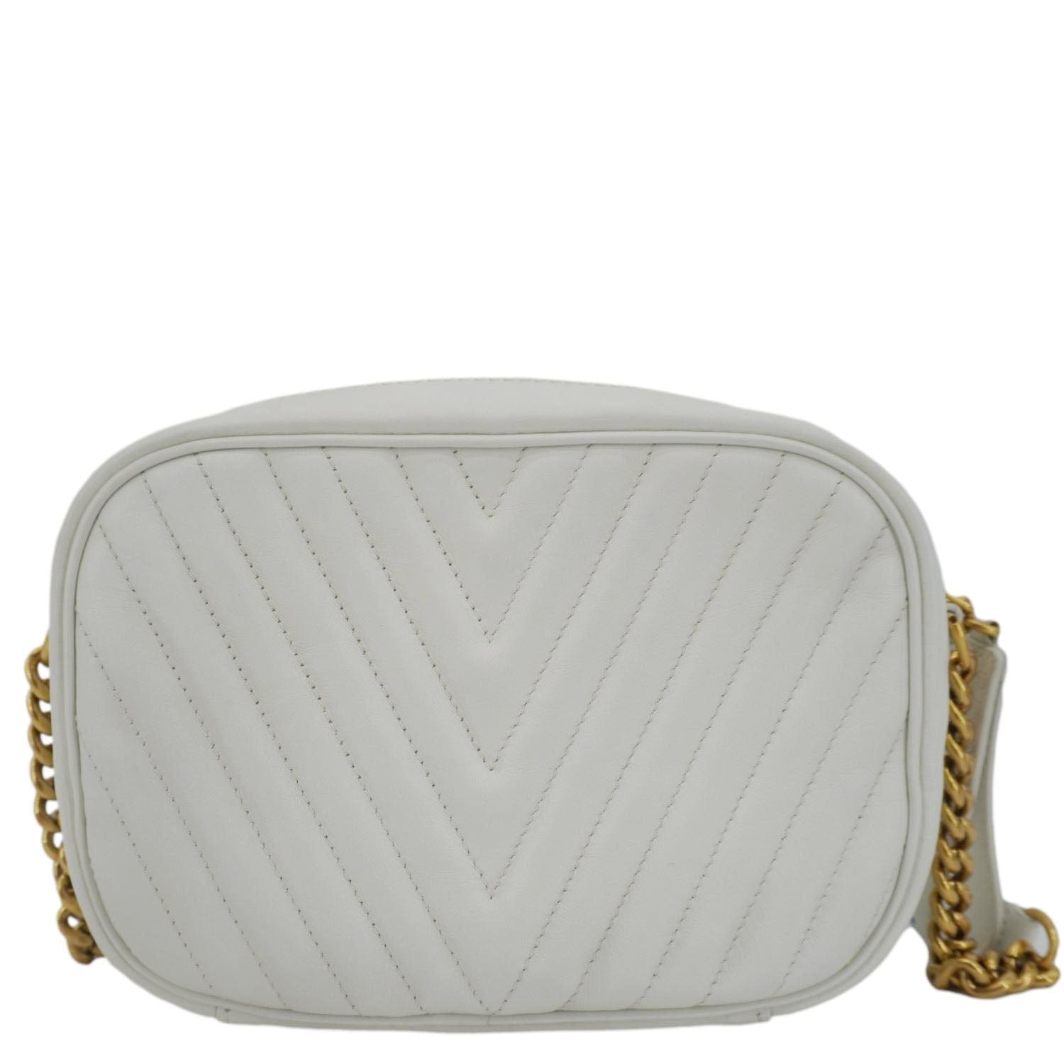 louis vuitton camera backpack LOUIS VUITTON New Wave Quilted Calfskin Leather Camera Bag White