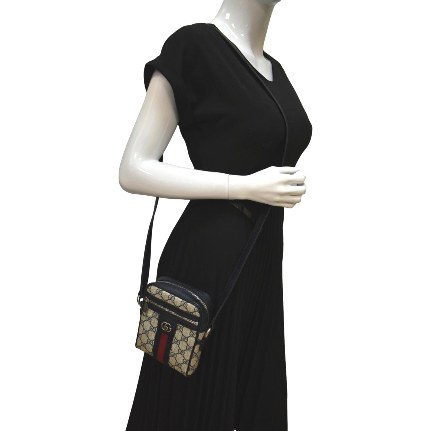 Ophidia Mini Shoulder Bag in Brown - Gucci