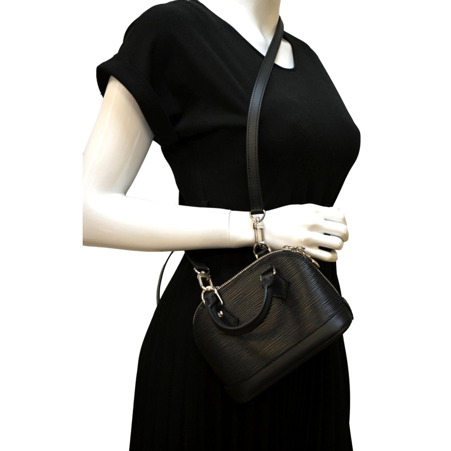 Replica Louis Vuitton Alma BB Bag In Black Epi Leather M40862 BLV197 for  Sale
