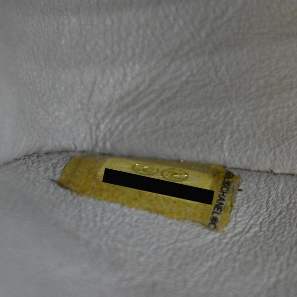 CHANEL Classic Medium Double Flap Quilted Leather Shoulder Bag Ivory