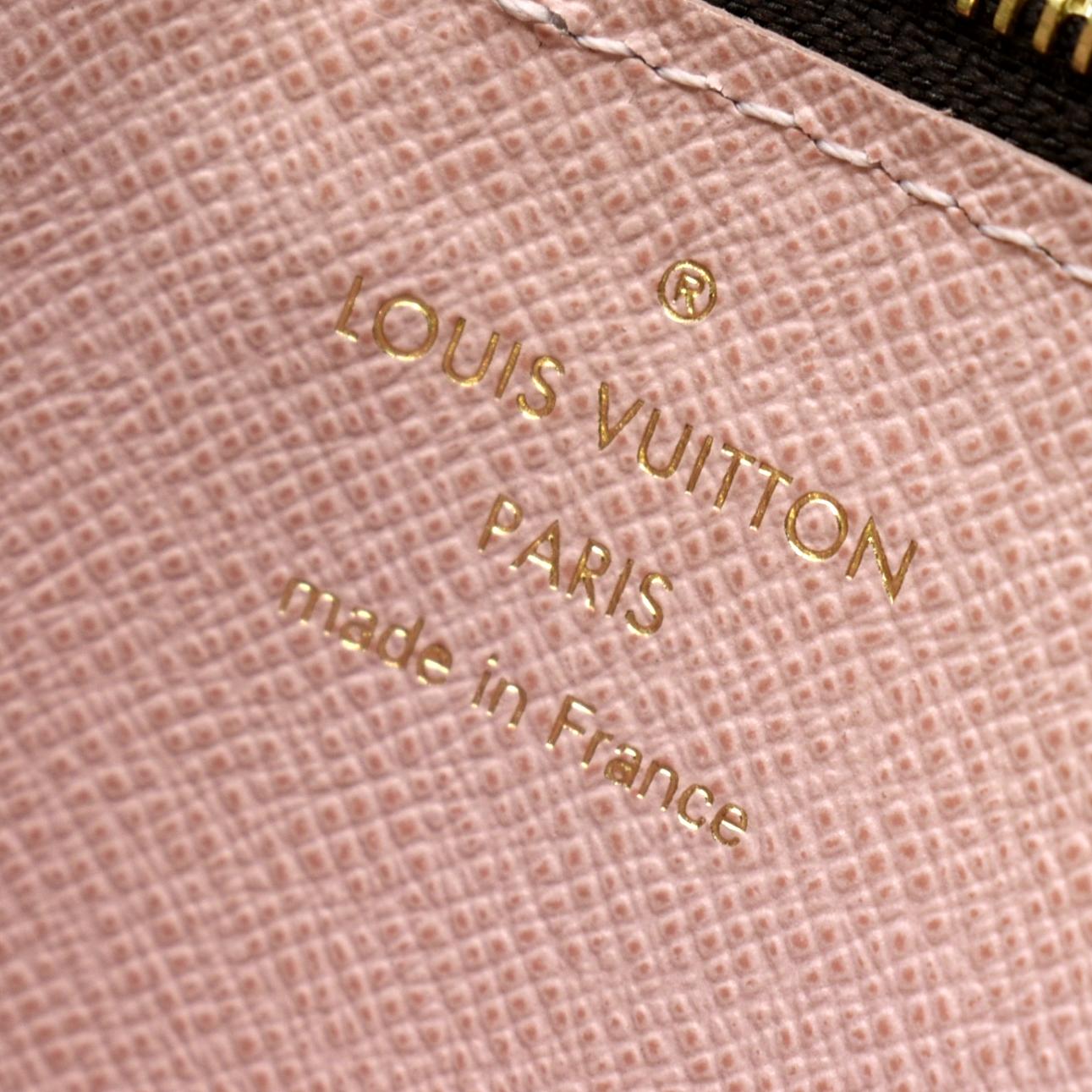 Louis Vuitton Card Holder Recto Verso Damier Ebene Rose Ballerine