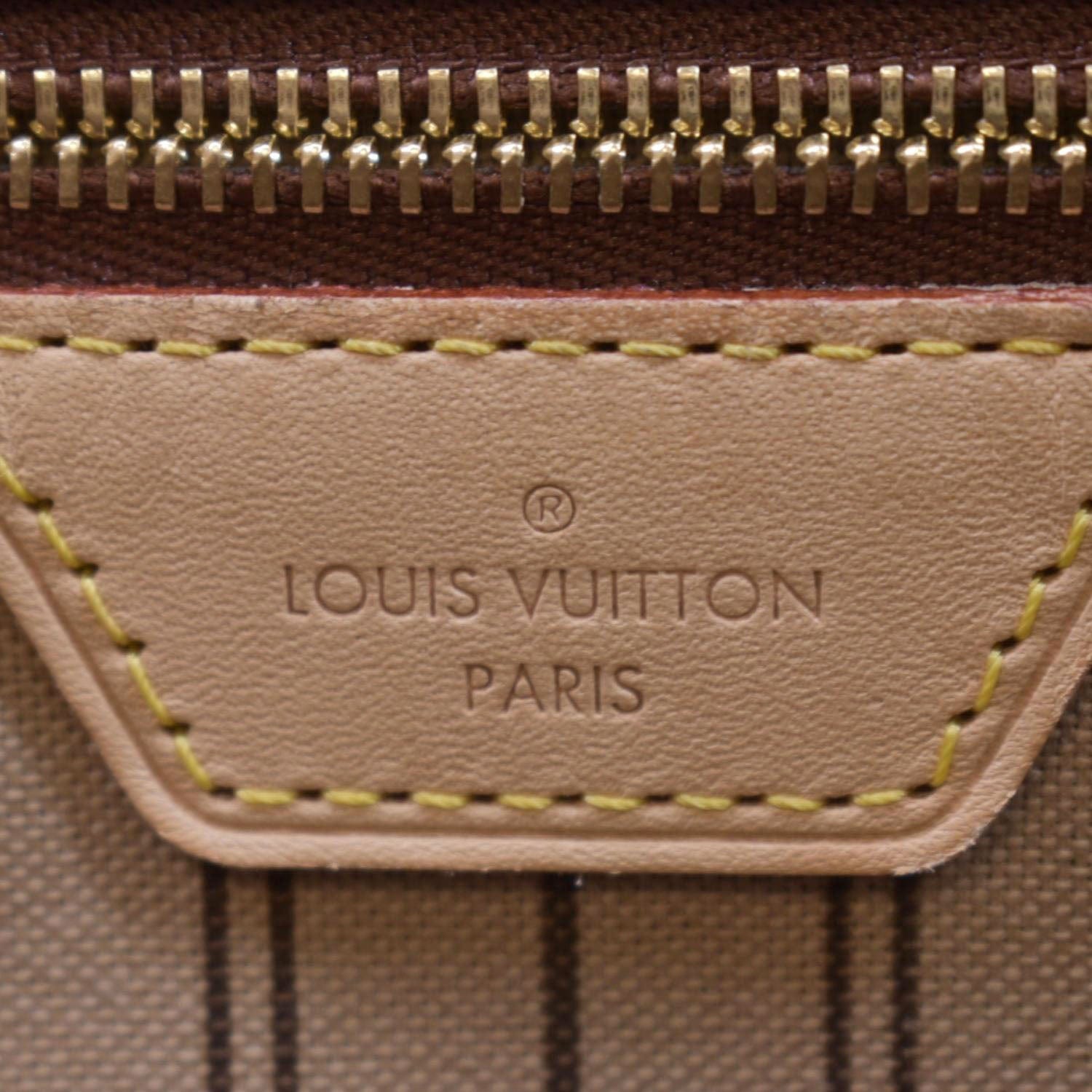 Louis Vuitton Neverfull GM Monogram Canvas Tote Bag Brown