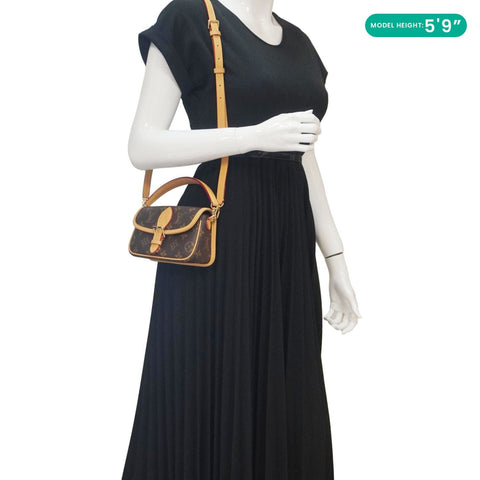 LOUIS VUITTON Nano Diane Monogram Canvas Shoulder Bag Brown