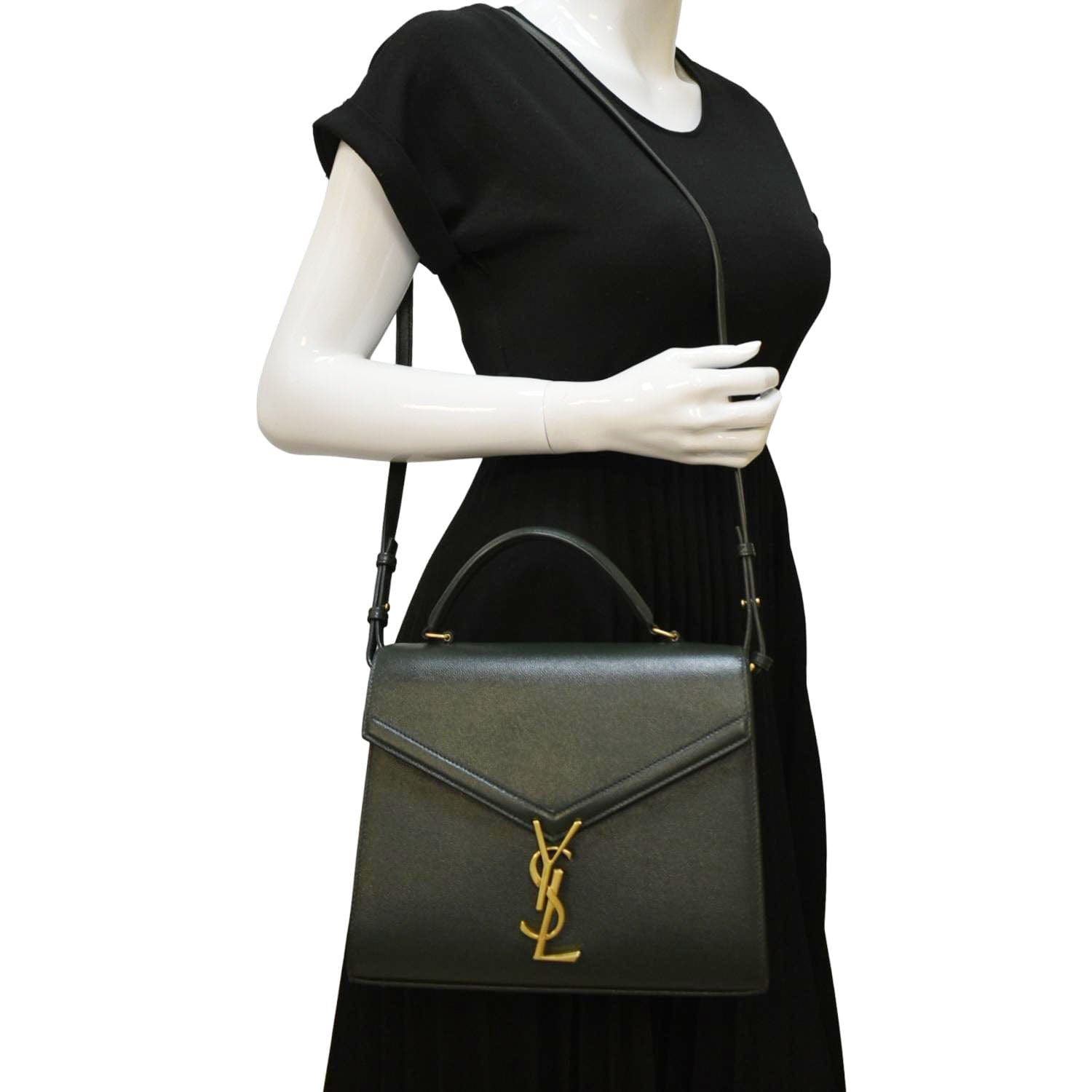 Cassandra Mini Leather Shoulder Bag in Black - Saint Laurent