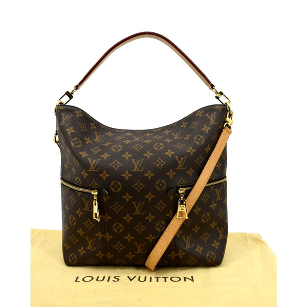 LOUIS VUITTON Melie Monogram Canvas Hobo Bag Brown