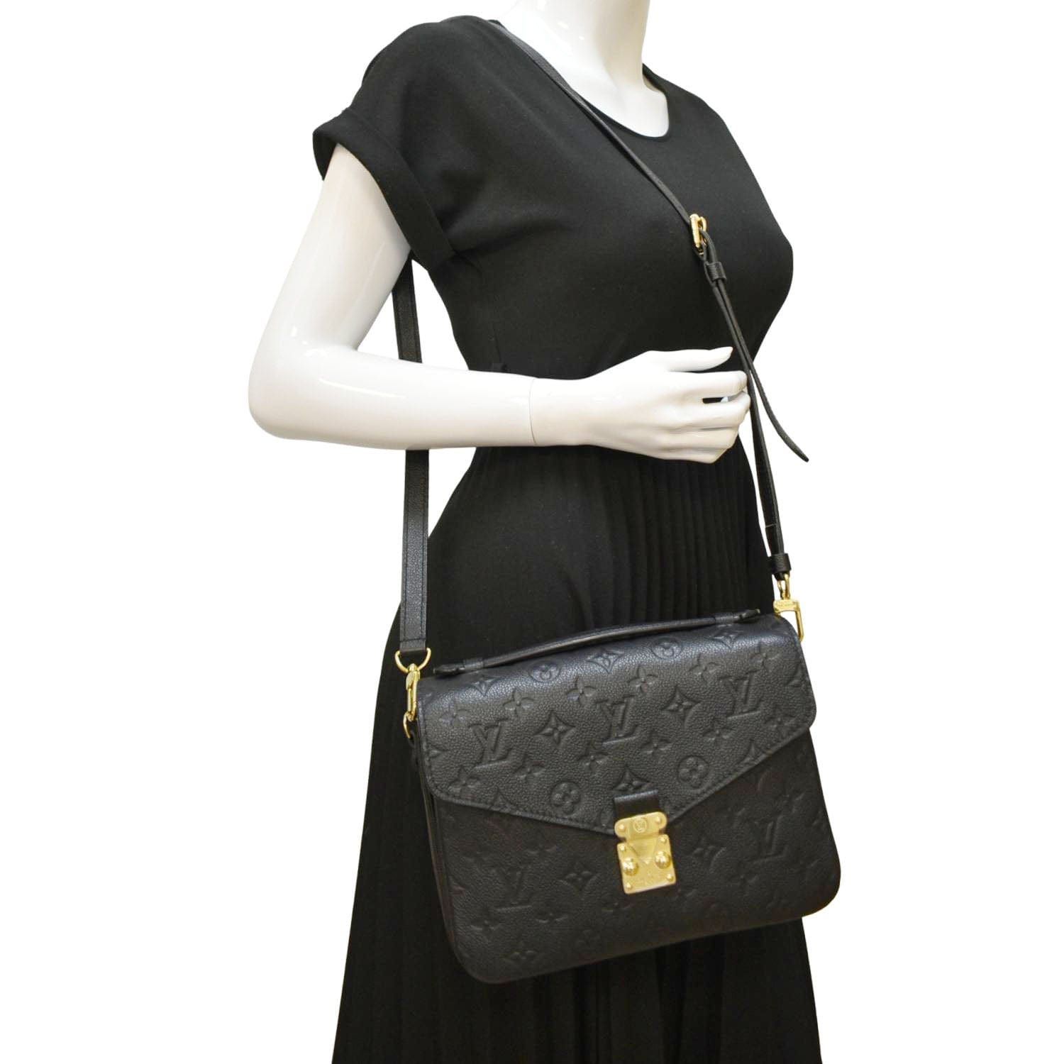 Louis Vuitton, Bags, Louis Vuitton Pochette Mtis Empreinte Leather Noir