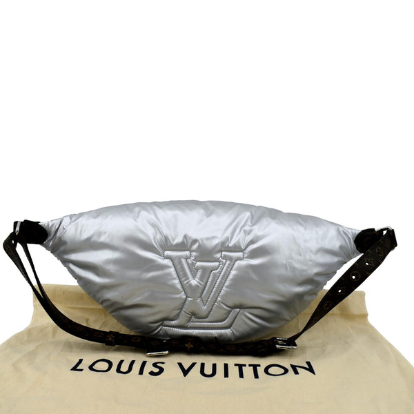 Louis Vuitton Nylon Monogram Canvas Maxi Bumbag in silver color