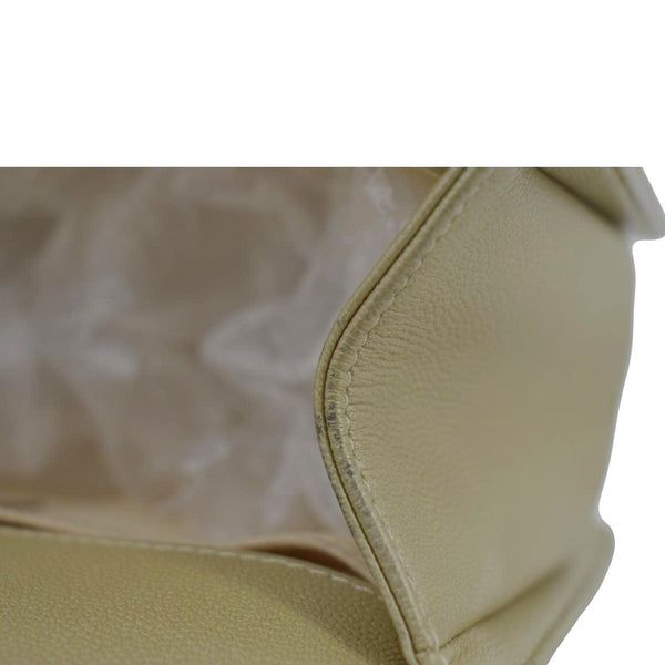 CHANEL Boy Medium Flap Quilted Leather Shoulder Bag Beige