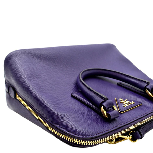 PRADA Lux Promenade Saffiano Leather Shoulder Bag Purple