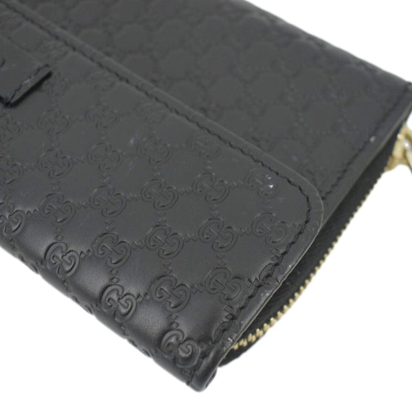 GUCCI Microguccissima Leather Wallet Black 449364