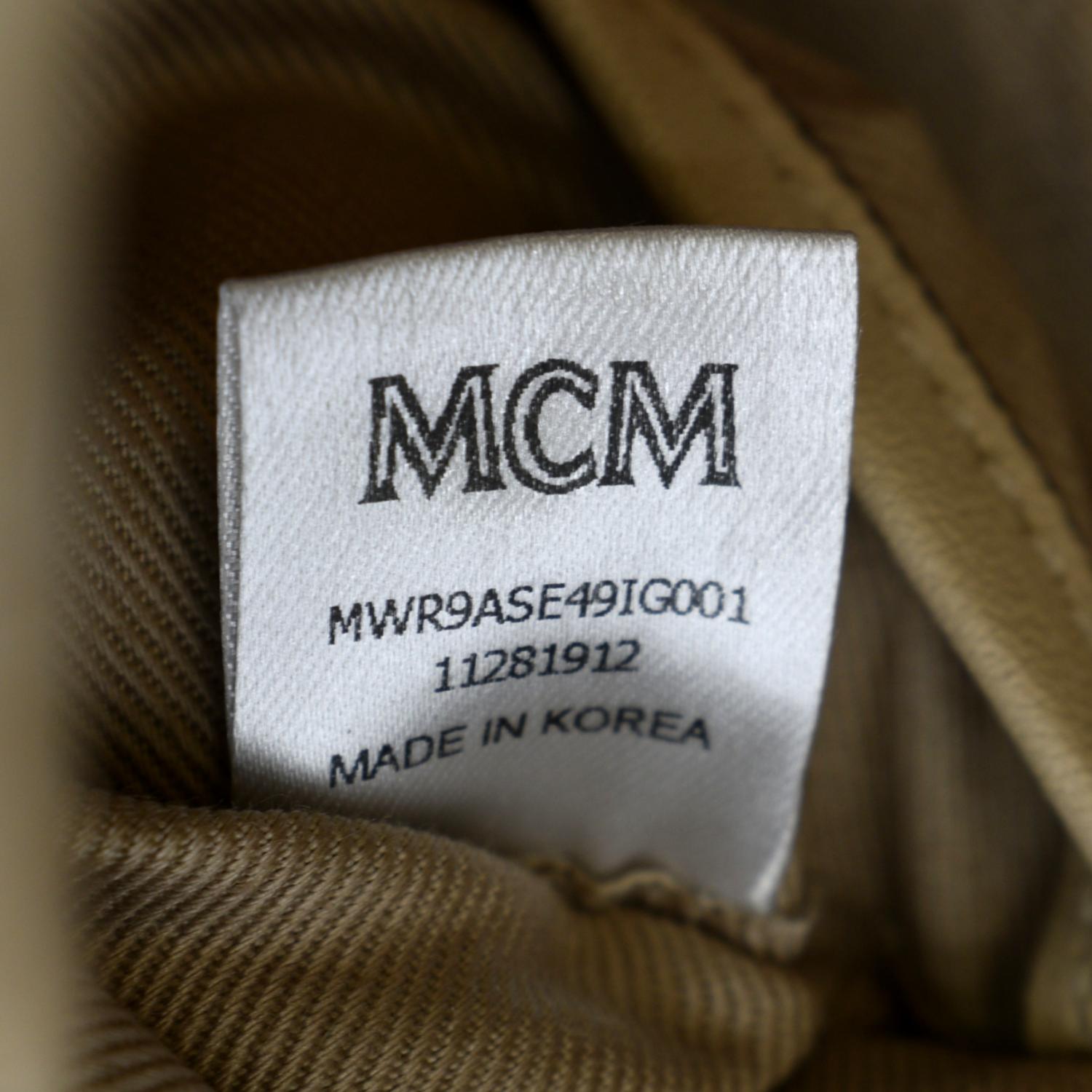 MCM Visetos Canvas Crossbody Belt Bag Beige