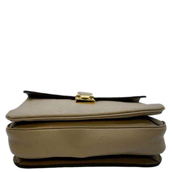 LOUIS VUITTON Women Metis Pochette Empreinte Leather Crossbody Bag Taupe
