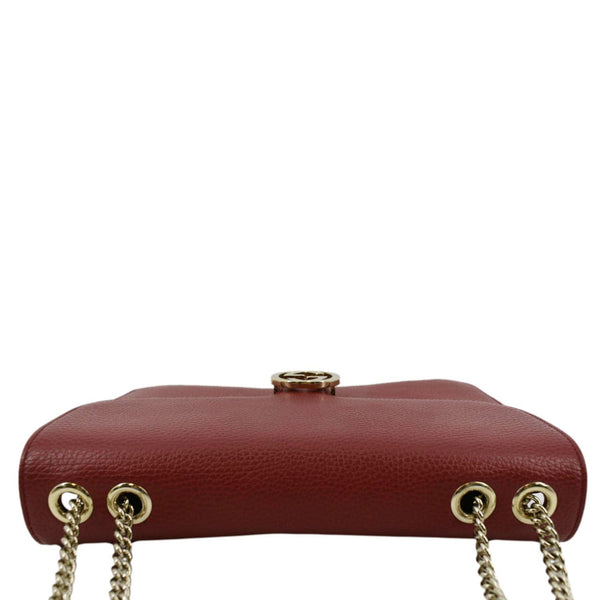 GUCCI Interlocking GG Calfskin Leather Crossbody Bag Red 510303