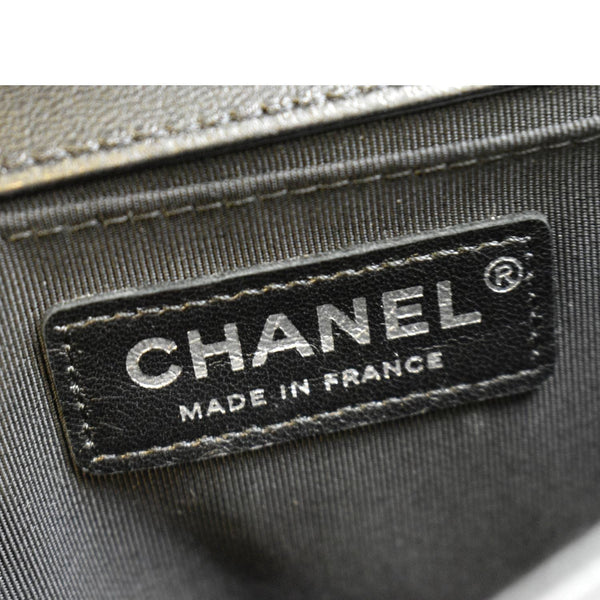 Chanel Boy Chevron Leather Holographic Crossbody Bag - Made in France