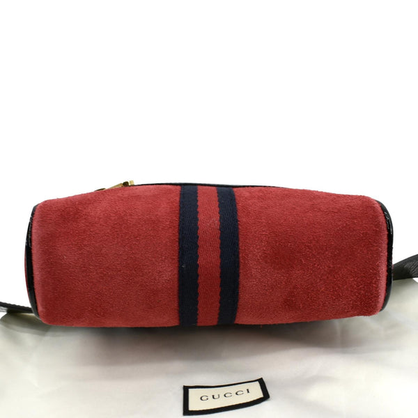 Gucci Ophidia Small Suede Belt Waist Bag in Red color - Bottom