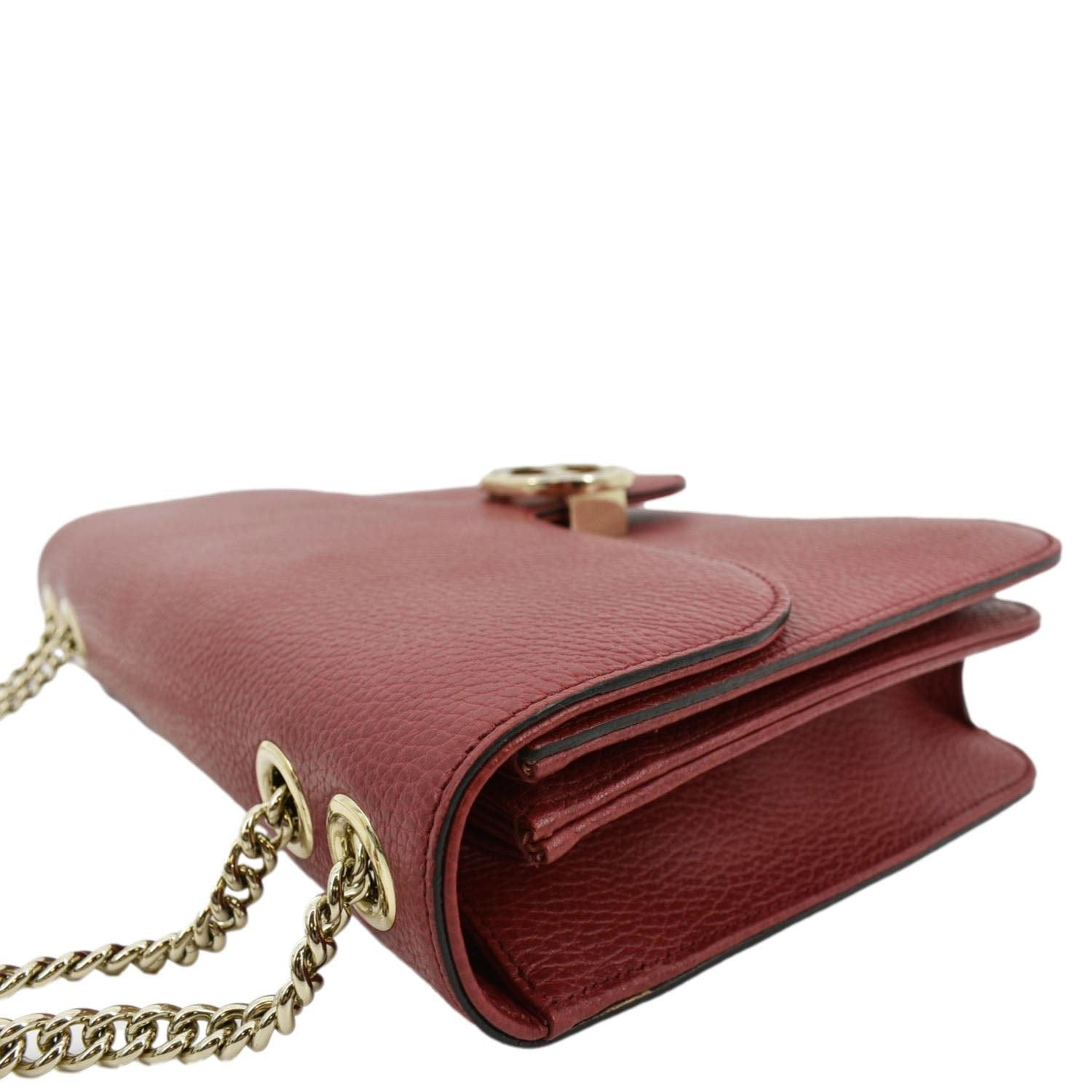 Gucci, Bags, Like New Red Dollar Calfskin Gucci Interlocking Gg Bag With  Gold Hardware