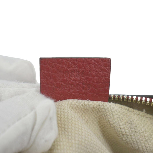 GUCCI Soho Disco Pebbled Leather Crossbody Bag Red 308364