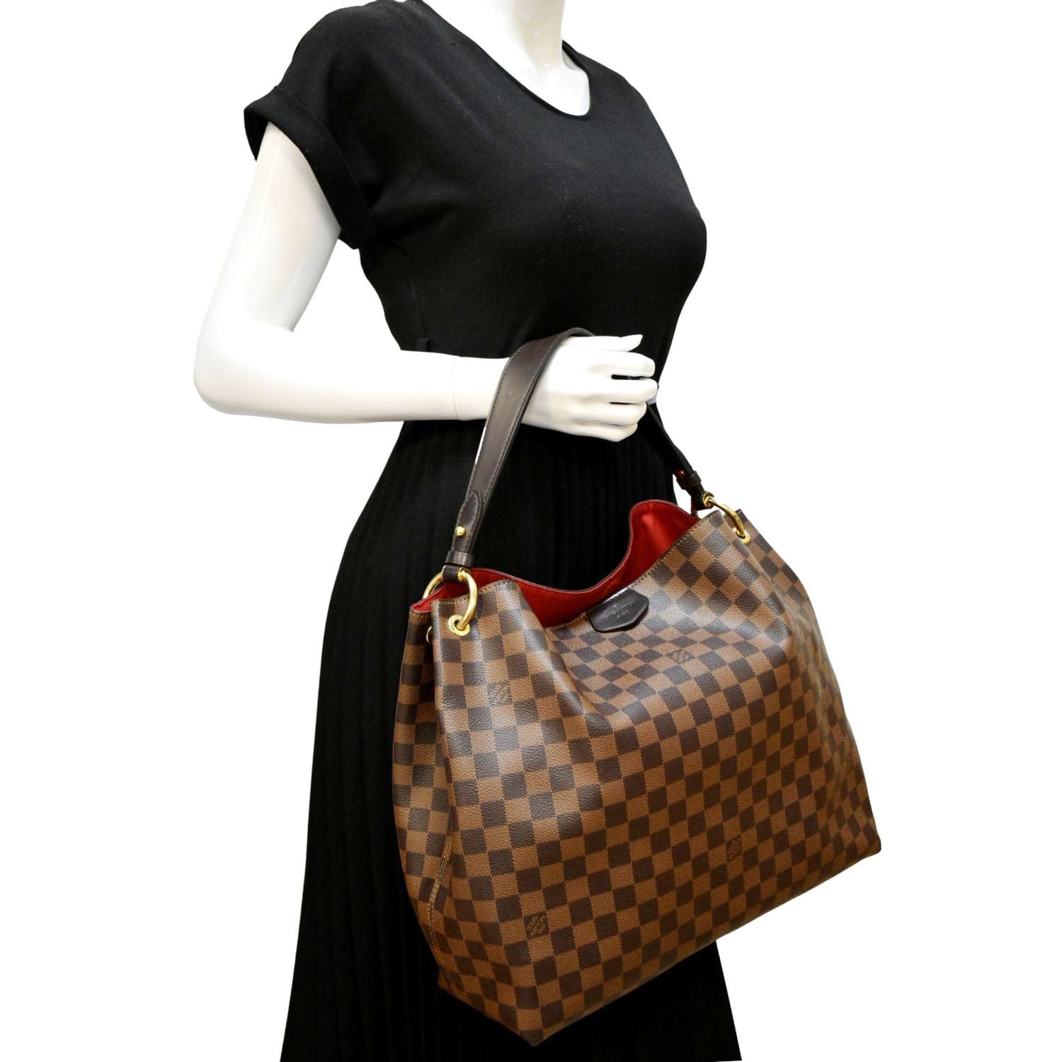 Louis Vuitton Graceful Handbag Damier MM Brown 2402261