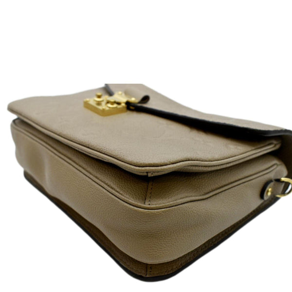 LOUIS VUITTON Women Metis Pochette Empreinte Leather Crossbody Bag Taupe