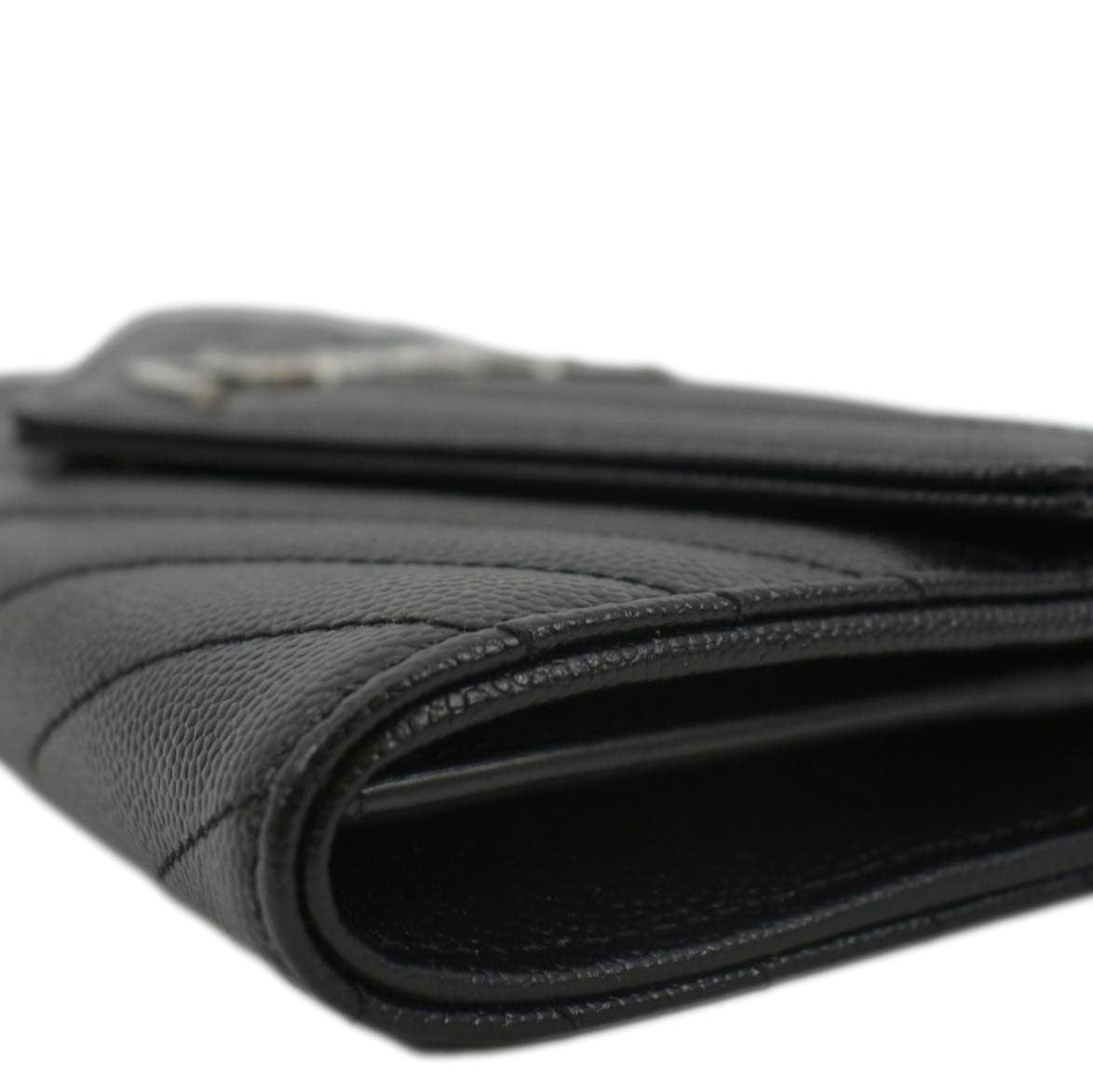 Yves Saint Laurent Monogram Grain de Poudre Leather Wallet