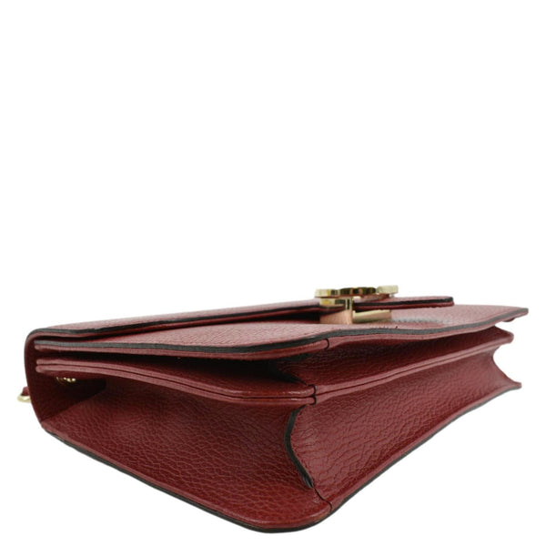 GUCCI Interlocking GG Calfskin Leather Crossbody Bag Red 510303