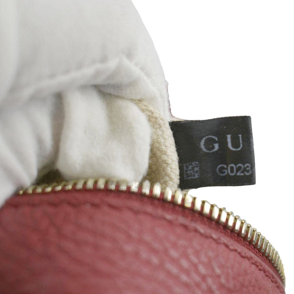 GUCCI Soho Disco Pebbled Leather Crossbody Bag Red 308364