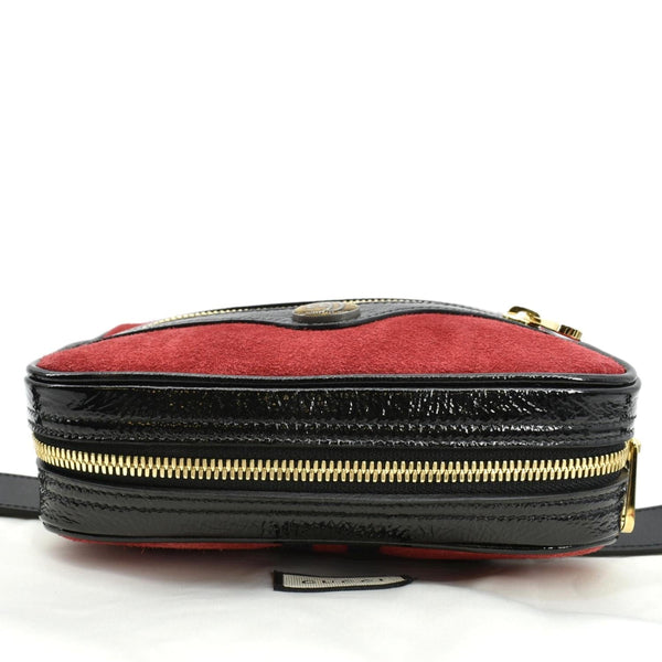 Gucci Ophidia Small Suede Belt Waist Bag in Red color - Top