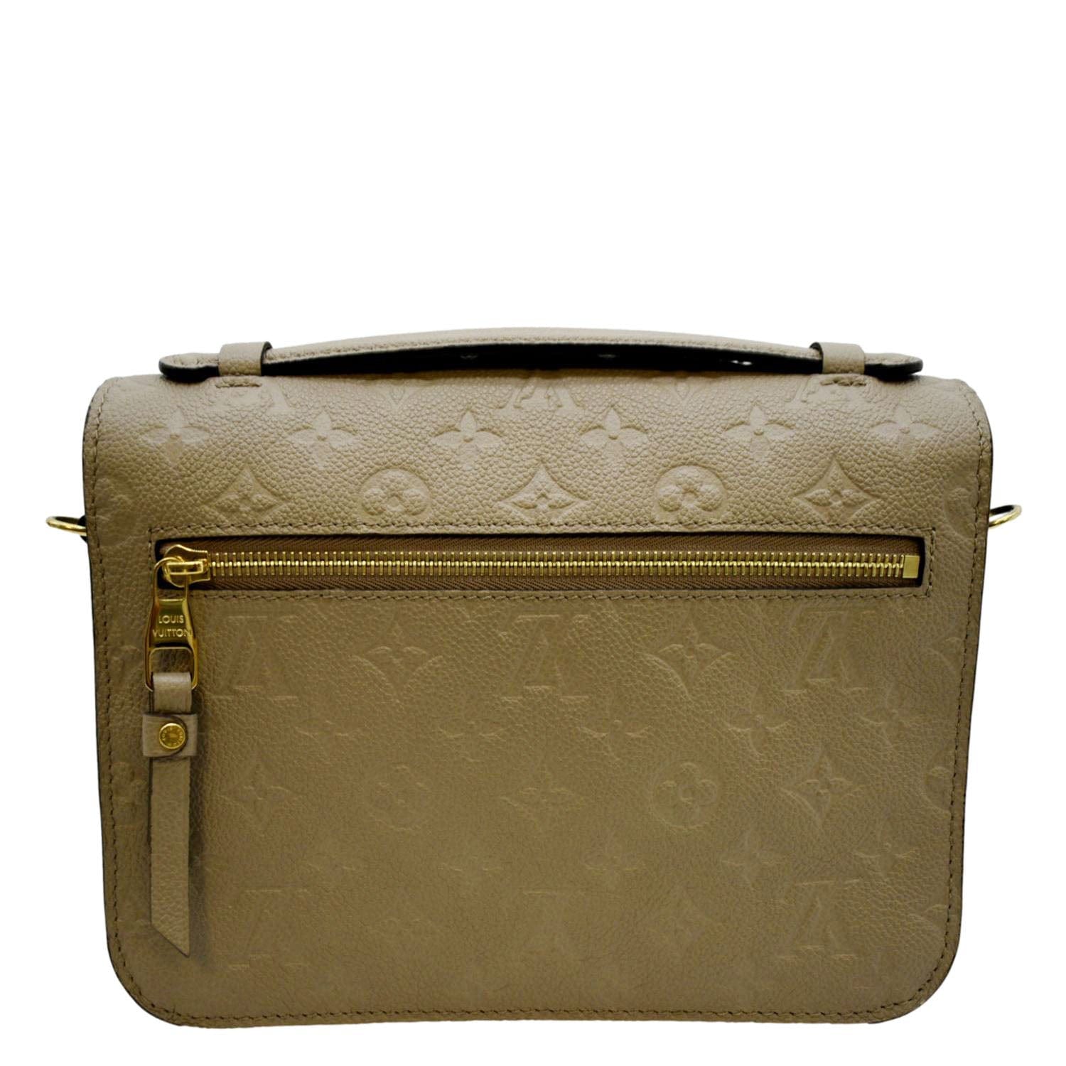 Louis Vuitton Taupe Monogram Empreinte Leather Pochette Metis Bag