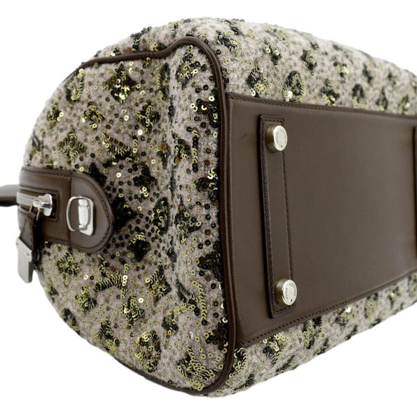 LOUIS VUITTON Speedy Sunshine Express 30 Monogram Sequin Satchel Bag Khaki