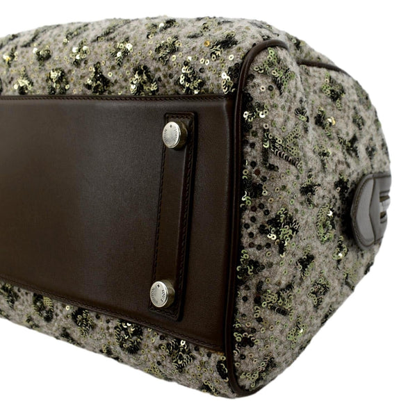 LOUIS VUITTON Speedy Sunshine Express 30 Monogram Sequin Satchel Bag Khaki