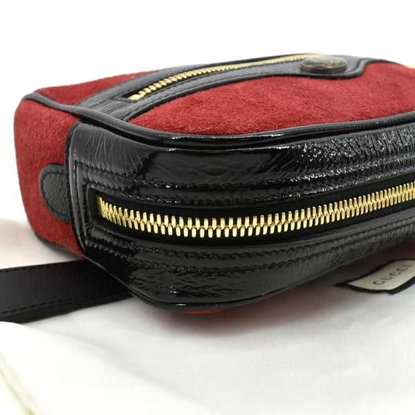 Gucci Ophidia Small Suede Belt Waist Bag in Red color - Top Right