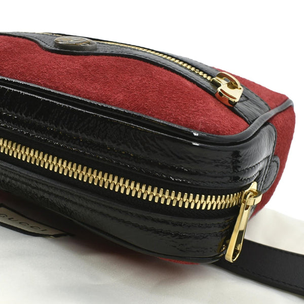 Gucci Ophidia Small Suede Belt Waist Bag in Red color - Top Left