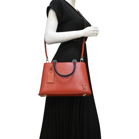 LOUIS VUITTON Kleber Epi Leather Shoulder Bag Red