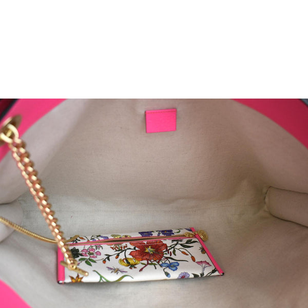 GUCCI Floral Rajah Large Canvas Leather Tote Bag Multicolor 537219