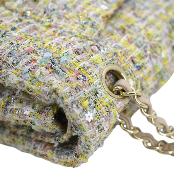 CHANEL Garden Party Flap Medium Tweed  Shoulder Bag Pastel