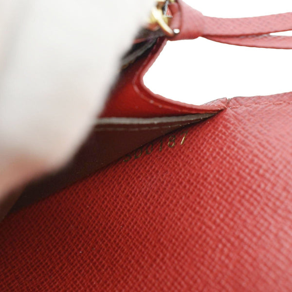 LOUIS VUITTON Emilie Damier Ebene Wallet Brown