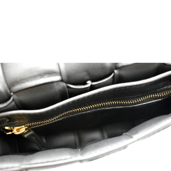 BOTTEGA VENETA Padded Cassette Leather Crossbody Bag Black