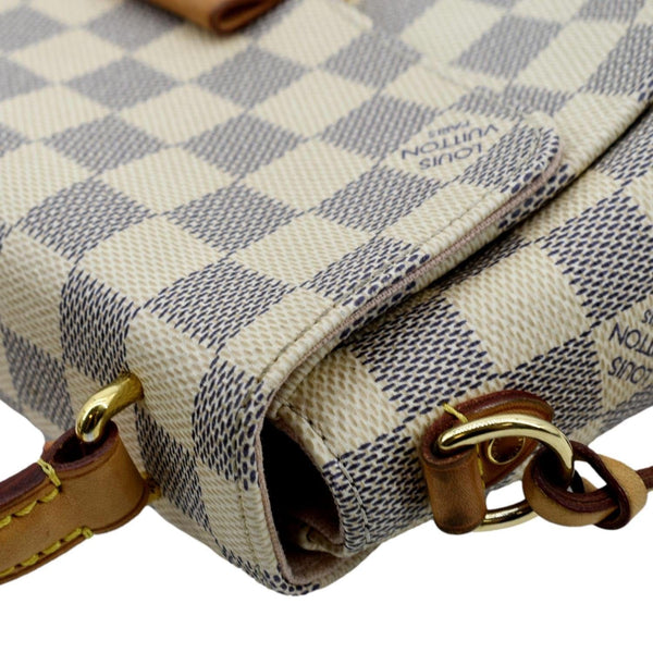LOUIS VUITTON Croisette Damier Azur Satchel Crossbody Bag White