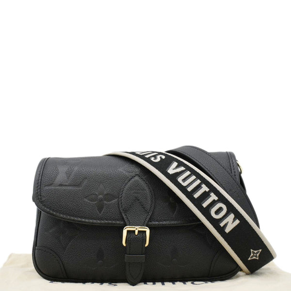 LOUIS VUITTON  Empreinte Leather Crossbody Bag Black front side