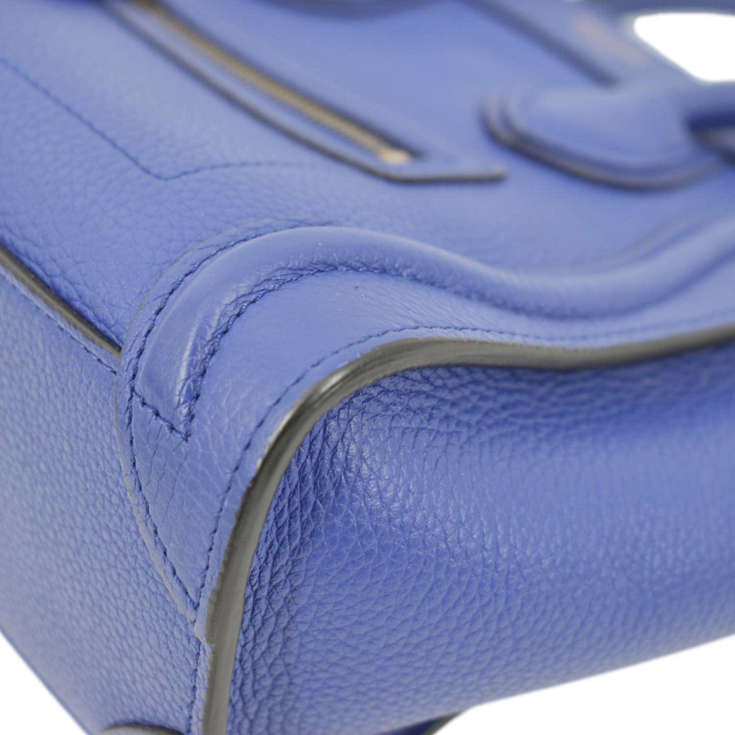 Celine Nano Luggage Crossbody Bag in Blue/Grey - A World Of Goods