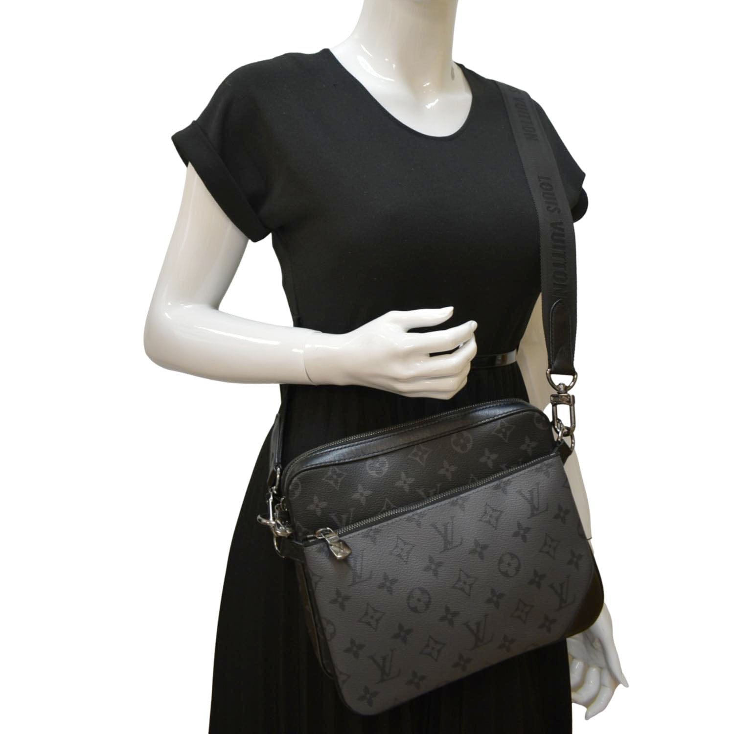 Louis Vuitton Trio Messenger Bag Black Canvas