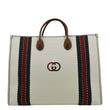 GUCCI GG Interlocking Canvas Web Shoulder Bag White 701733