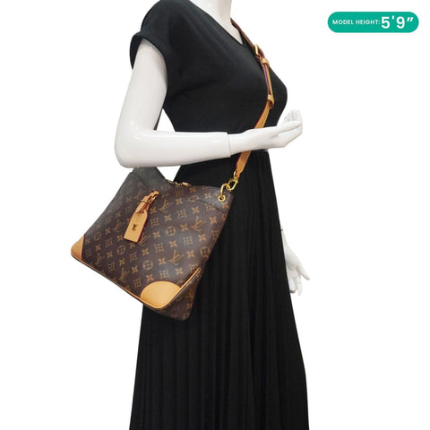 LOUIS VUITTON Odeon NM MM Monogram Canvas Shoulder Bag Brown