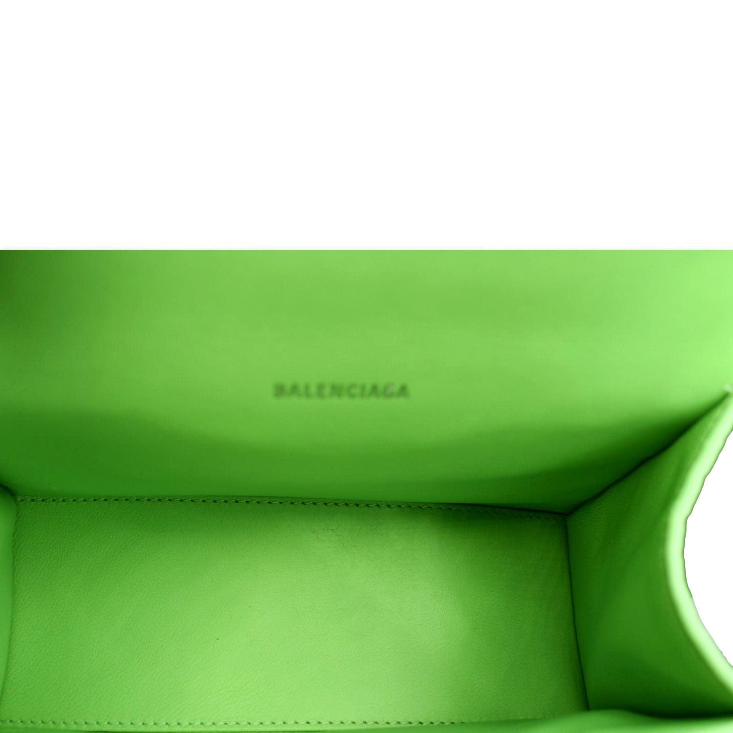 Balenciaga Small Hourglass Crocodile Embossed Top Handle Bag Gold Hardware (RXZ) 144020007830 LH/DE