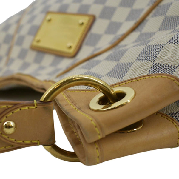 LOUIS VUITTON Galliera PM Damier Azur Shoulder Hobo Bag White