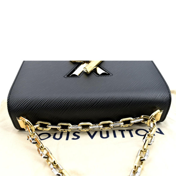 LOUIS VUITTON LV Twist MM Epi Leather Shoulder Bag Black