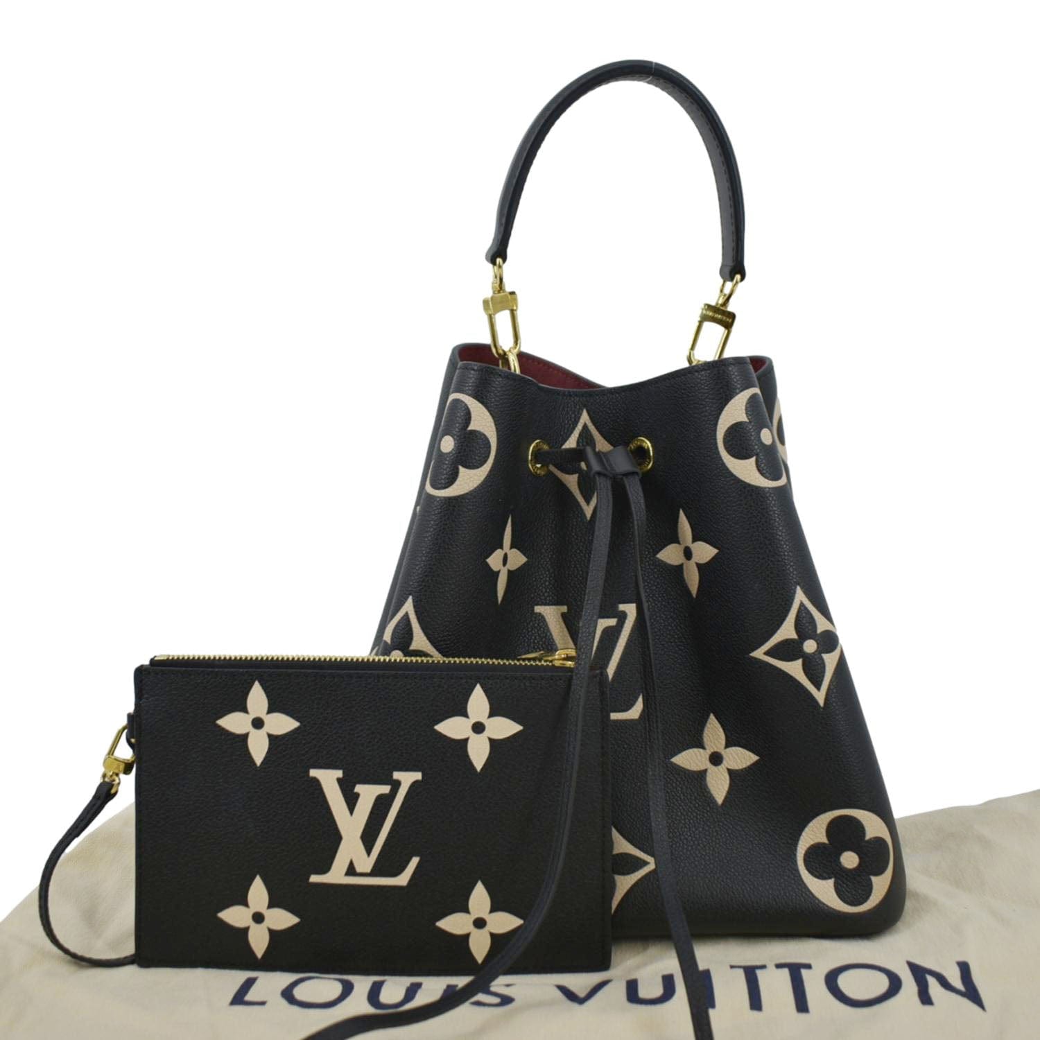 Louis Vuitton Black/Beige Bicolour Monogram Empreinte Leather On