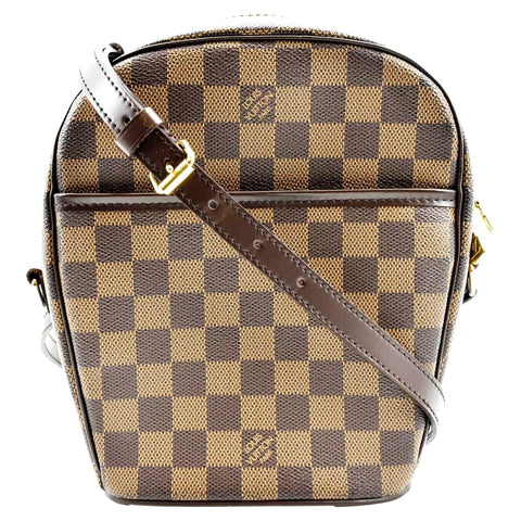 LOUIS VUITTON Ipanema GM Damier Ebene Crossbody Bag Brown